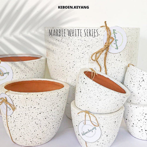 Pot Keboen Keyang Marble White