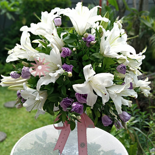 Rangkaian Bunga Segar 'Marina Lisianthus'