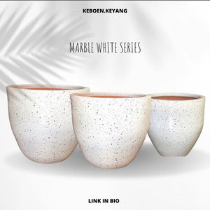 Pot Keboen Keyang Marble White