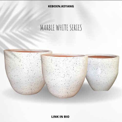 Pot Keboen Keyang Marble White D26